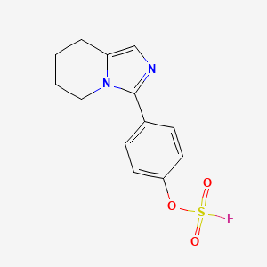 molecular formula C13H13FN2O3S B2409602 3-(4-Fluorosulfonyloxyphenyl)-5,6,7,8-tetrahydroimidazo[1,5-a]pyridine CAS No. 2411201-71-1