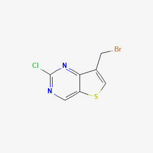 molecular formula C7H4BrClN2S B2409604 7-(Bromomethyl)-2-chlorothieno[3,2-D]pyrimidine CAS No. 1356017-04-3