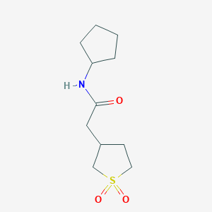 molecular formula C11H19NO3S B240961 N-cyclopentyl-2-(1,1-dioxidotetrahydro-3-thienyl)acetamide 