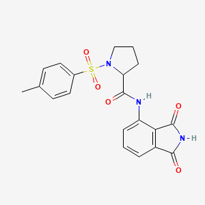 molecular formula C20H19N3O5S B2409612 N-(1,3-dioxoisoindolin-4-yl)-1-tosylpyrrolidine-2-carboxamide CAS No. 1049970-07-1