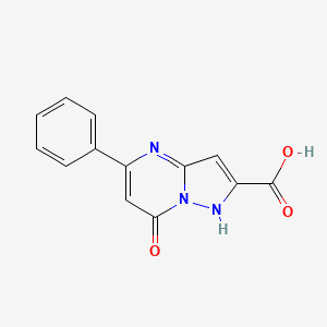 molecular formula C13H9N3O3 B2409619 7-oxo-5-phenyl-4H-pyrazolo[1,5-a]pyrimidine-2-carboxylic acid CAS No. 632365-48-1