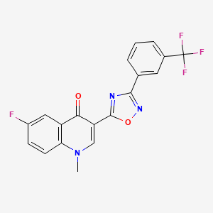 6-fluoro-1-methyl-3-(3-(3-(trifluoromethyl)phenyl)-1,2,4-oxadiazol-5-yl)quinolin-4(1H)-one