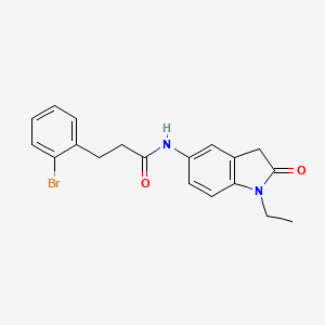 molecular formula C19H19BrN2O2 B2409636 3-(2-溴苯基)-N-(1-乙基-2-氧代吲哚林-5-基)丙酰胺 CAS No. 1448128-27-5