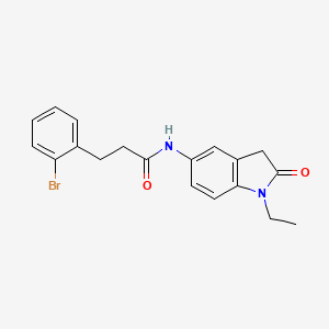 3-(2-bromophenyl)-N-(1-ethyl-2-oxoindolin-5-yl)propanamide