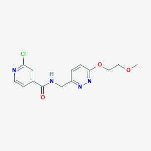 2-chloro-N-{[6-(2-methoxyethoxy)pyridazin-3-yl]methyl}pyridine-4-carboxamide