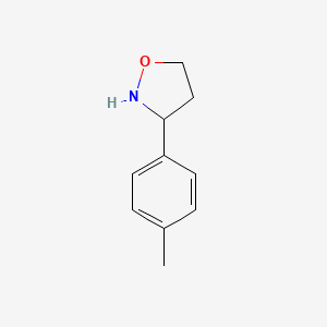 molecular formula C10H13NO B2409649 3-(4-Methylphenyl)-1,2-oxazolidine CAS No. 1780260-31-2