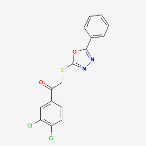 1-(3,4-Dichlorophenyl)-2-((5-phenyl-1,3,4-oxadiazol-2-yl)thio)ethanone