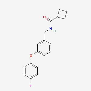 molecular formula C18H18FNO2 B2409665 N-(3-(4-氟苯氧基)苄基)环丁烷甲酰胺 CAS No. 1207007-94-0