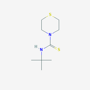 molecular formula C9H18N2S2 B2409668 N-叔丁基硫代吗啉-4-甲硫代酰胺 CAS No. 883016-02-2