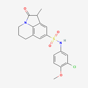 molecular formula C19H19ClN2O4S B2409669 N-(3-chloro-4-methoxyphenyl)-1-methyl-2-oxo-2,4,5,6-tetrahydro-1H-pyrrolo[3,2,1-ij]quinoline-8-sulfonamide CAS No. 898427-26-4