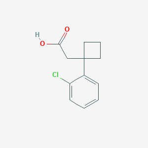 molecular formula C12H13ClO2 B2409670 2-[1-(2-Chlorophenyl)cyclobutyl]acetic acid CAS No. 1535333-72-2