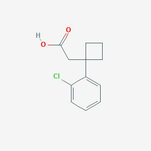 molecular formula C12H13ClO2 B2409670 2-[1-(2-氯苯基)环丁基]乙酸 CAS No. 1535333-72-2