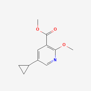 molecular formula C11H13NO3 B2409673 5-环丙基-2-甲氧基烟酸甲酯 CAS No. 888499-96-5