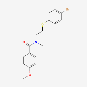 molecular formula C17H18BrNO2S B2409679 N-{2-[(4-bromophényl)sulfanyl]éthyl}-4-méthoxy-N-méthylbenzènecarboxamide CAS No. 866143-58-0