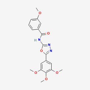 molecular formula C19H19N3O6 B2409687 3-甲氧基-N-(5-(3,4,5-三甲氧基苯基)-1,3,4-恶二唑-2-基)苯甲酰胺 CAS No. 891117-35-4