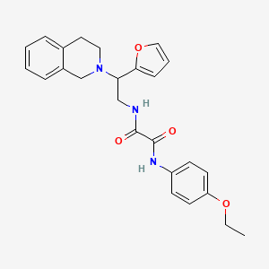 molecular formula C25H27N3O4 B2409690 N1-(2-(3,4-dihydroisoquinolin-2(1H)-yl)-2-(furan-2-yl)ethyl)-N2-(4-ethoxyphenyl)oxalamide CAS No. 898433-32-4