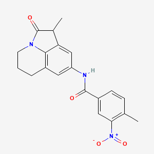 molecular formula C20H19N3O4 B2409692 4-methyl-N-(1-methyl-2-oxo-2,4,5,6-tetrahydro-1H-pyrrolo[3,2,1-ij]quinolin-8-yl)-3-nitrobenzamide CAS No. 898426-56-7