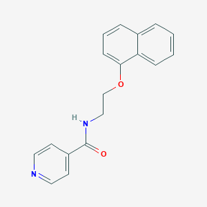 molecular formula C18H16N2O2 B240970 N-[2-(1-naphthyloxy)ethyl]isonicotinamide 