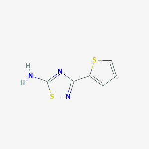 molecular formula C6H5N3S2 B2409705 3-(Thiophen-2-yl)-1,2,4-thiadiazol-5-amine CAS No. 138613-72-6