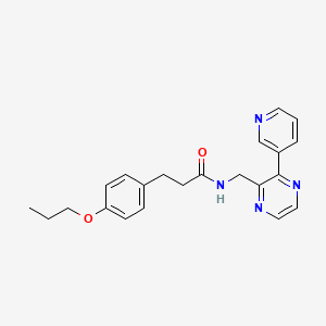 molecular formula C22H24N4O2 B2409707 3-(4-propoxyphenyl)-N-{[3-(pyridin-3-yl)pyrazin-2-yl]methyl}propanamide CAS No. 2034300-19-9