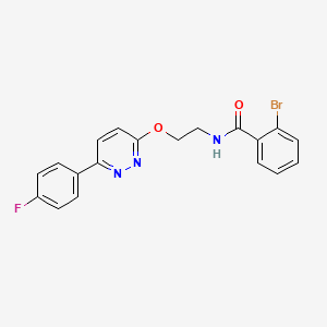 molecular formula C19H15BrFN3O2 B2409709 2-溴-N-(2-((6-(4-氟苯基)吡啶嗪-3-基)氧基)乙基)苯甲酰胺 CAS No. 920248-74-4