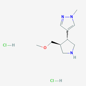 4-[(3R,4S)-4-(methoxymethyl)pyrrolidin-3-yl]-1-methyl-1H-pyrazole dihydrochloride