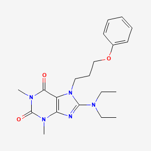 molecular formula C20H27N5O3 B2409712 8-(diethylamino)-1,3-dimethyl-7-(3-phenoxypropyl)-1H-purine-2,6(3H,7H)-dione CAS No. 1105244-74-3