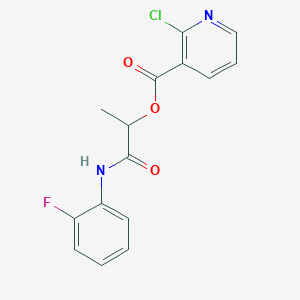 molecular formula C15H12ClFN2O3 B2409718 [1-(2-Fluoroanilino)-1-oxopropan-2-yl] 2-chloropyridine-3-carboxylate CAS No. 878470-05-4