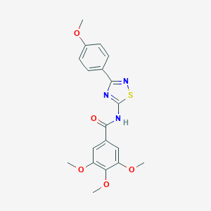 molecular formula C19H19N3O5S B240972 3,4,5-trimethoxy-N-[3-(4-methoxyphenyl)-1,2,4-thiadiazol-5-yl]benzamide 