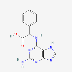 [(2-amino-9H-purin-6-yl)amino](phenyl)acetic acid