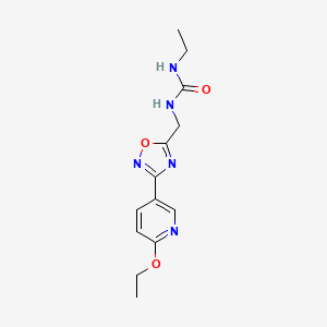 molecular formula C13H17N5O3 B2409729 1-((3-(6-Ethoxypyridin-3-yl)-1,2,4-oxadiazol-5-yl)methyl)-3-ethylurea CAS No. 1904368-29-1
