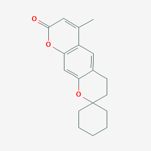 molecular formula C18H20O3 B2409735 6'-methyl-3',4'-dihydro-8'H-spiro[cyclohexane-1,2'-pyrano[3,2-g]chromen]-8'-one CAS No. 898914-33-5