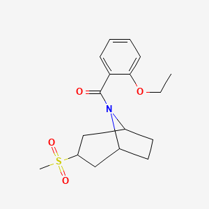 (2-ethoxyphenyl)((1R,5S)-3-(methylsulfonyl)-8-azabicyclo[3.2.1]octan-8-yl)methanone