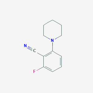 molecular formula C12H13FN2 B2409741 2-Fluoro-6-(piperidin-1-yl)benzonitrile CAS No. 646989-68-6