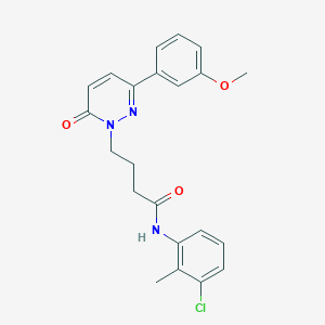 molecular formula C22H22ClN3O3 B2409747 N-(3-chloro-2-methylphenyl)-4-(3-(3-methoxyphenyl)-6-oxopyridazin-1(6H)-yl)butanamide CAS No. 953259-85-3