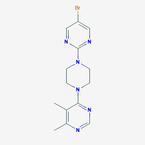 molecular formula C14H17BrN6 B2409755 4-[4-(5-Bromopyrimidin-2-yl)piperazin-1-yl]-5,6-dimethylpyrimidine CAS No. 2380167-33-7