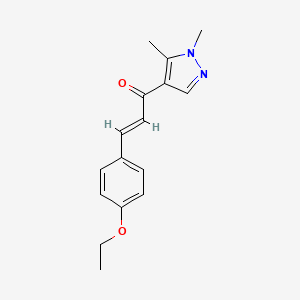 molecular formula C16H18N2O2 B2409758 (2Z)-1-(1,5-dimethyl-1H-pyrazol-4-yl)-3-(4-ethoxyphenyl)prop-2-en-1-one CAS No. 1003993-46-1