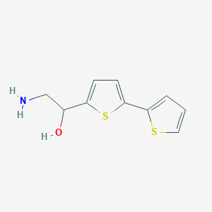 molecular formula C10H11NOS2 B2409762 2-Amino-1-(5-thiophen-2-ylthiophen-2-yl)ethanol CAS No. 1268058-88-3