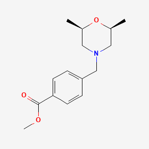 molecular formula C15H21NO3 B2409765 Methyl 4-{[cis-2,6-dimethylmorpholin-4-yl]methyl}benzoate CAS No. 1335220-64-8