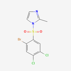 molecular formula C10H7BrCl2N2O2S B2409775 1-[(2-bromo-4,5-dichlorophenyl)sulfonyl]-2-methyl-1H-imidazole CAS No. 2305449-69-6