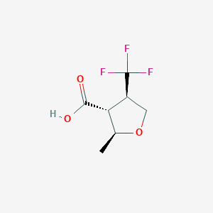 molecular formula C7H9F3O3 B2409781 (2S,3R,4R)-2-Methyl-4-(trifluoromethyl)oxolane-3-carboxylic acid CAS No. 2137670-46-1