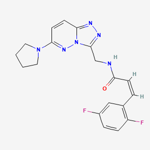 molecular formula C19H18F2N6O B2409784 (Z)-3-(2,5-difluorophenyl)-N-((6-(pyrrolidin-1-yl)-[1,2,4]triazolo[4,3-b]pyridazin-3-yl)methyl)acrylamide CAS No. 2035004-17-0