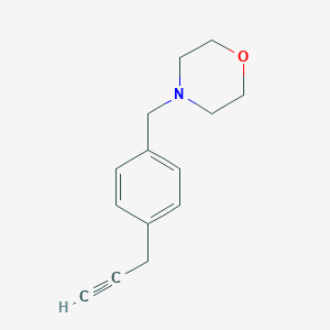 molecular formula C14H17NO B2409789 4-[(4-Prop-2-ynylphenyl)methyl]morpholine CAS No. 2229491-17-0