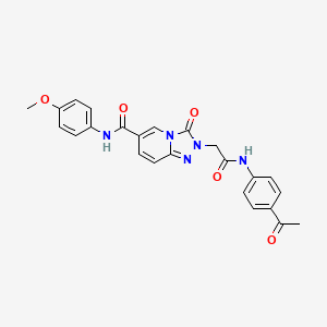 molecular formula C24H21N5O5 B2409791 2-[2-(4-acetylanilino)-2-oxoethyl]-N-(4-methoxyphenyl)-3-oxo-[1,2,4]triazolo[4,3-a]pyridine-6-carboxamide CAS No. 1226449-05-3