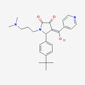 molecular formula C25H31N3O3 B2409798 5-(4-(tert-butyl)phenyl)-1-(3-(dimethylamino)propyl)-3-hydroxy-4-isonicotinoyl-1H-pyrrol-2(5H)-one CAS No. 627475-69-8