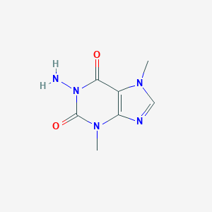 molecular formula C7H9N5O2 B024098 1-氨基-3,7-二甲基嘌呤-2,6-二酮 CAS No. 81281-47-2