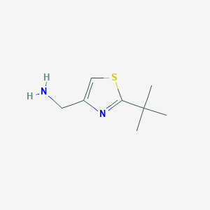molecular formula C8H14N2S B2409813 (2-(叔丁基)噻唑-4-基)甲胺 CAS No. 937656-81-0
