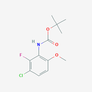 molecular formula C12H15ClFNO3 B2409818 Tert-butyl N-(3-chloro-2-fluoro-6-methoxyphenyl)carbamate CAS No. 2253632-02-7