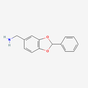 molecular formula C14H13NO2 B2409820 (2-Phenyl-1,3-benzodioxol-5-yl)methanamine CAS No. 59467-54-8
