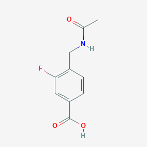 molecular formula C10H10FNO3 B2409824 4-(Acetamidomethyl)-3-fluorobenzoic acid CAS No. 2416228-76-5